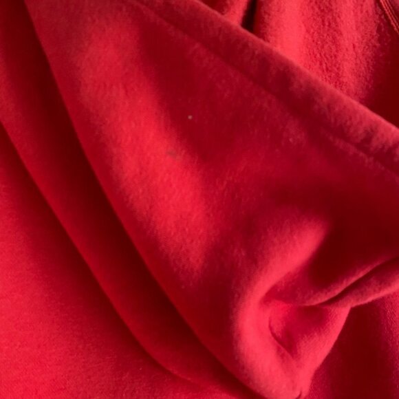 Red Oak Sportswear Mens Pullover Hoodie Sweatshirt with Pocket Red White XL - Picture 11 of 15